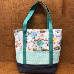 SM Chef Gnome Tote Bag Pockets Handmade Cotton Canvas Reusable Patisserie Gift